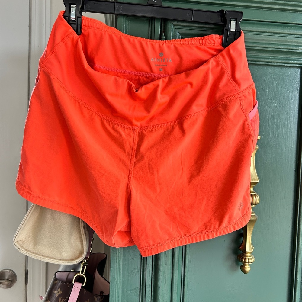 Athleta Women's Bright Orange Athletic Shorts